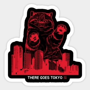 There Goes Tokyo Catzilla Sticker